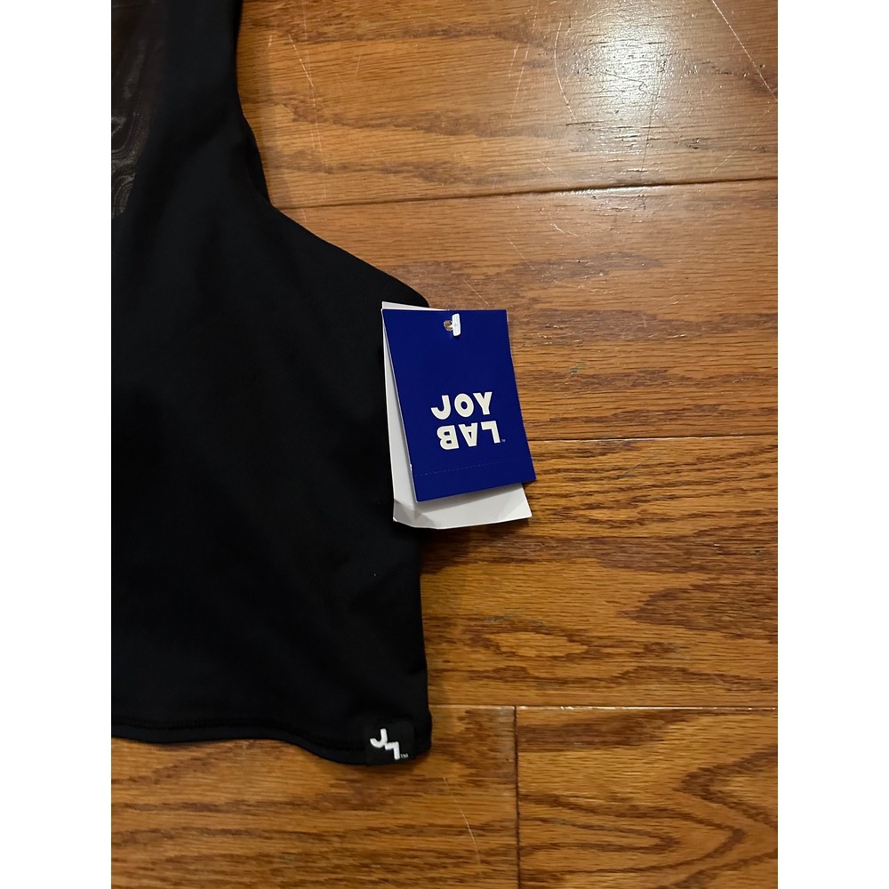JoyLab Womens XXL Longline Sports Bra Black Onyx Mesh Back Moisture Wicking NWT - Picture 2 of 6